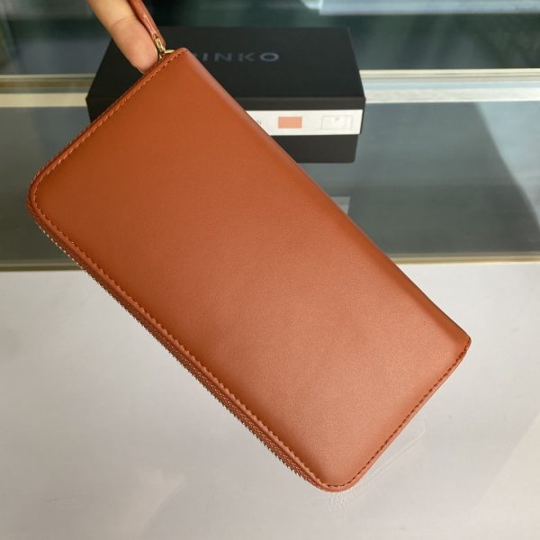 Pinko Wallet Women’s Long Section 2021 New Trendy Fashion Leather Clutch Large Capacity Zipper Coin Purse Card Holder A - Image 11