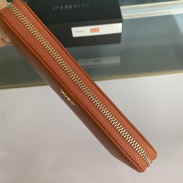 Pinko Wallet Women’s Long Section 2021 New Trendy Fashion Leather Clutch Large Capacity Zipper Coin Purse Card Holder A - Image 12