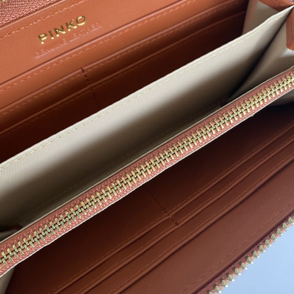 Pinko Wallet Women’s Long Section 2021 New Trendy Fashion Leather Clutch Large Capacity Zipper Coin Purse Card Holder A - Image 17