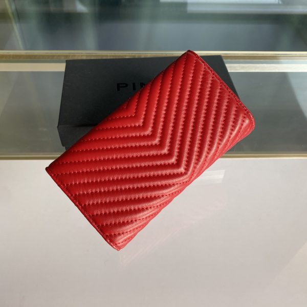 Pinko Women's Flip Sheepskin Wallet Farfetch Red - Image 3