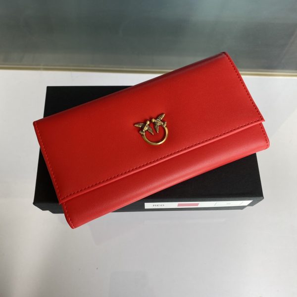 Pinko Women's Flip Leather Wallet FARFETCH Red