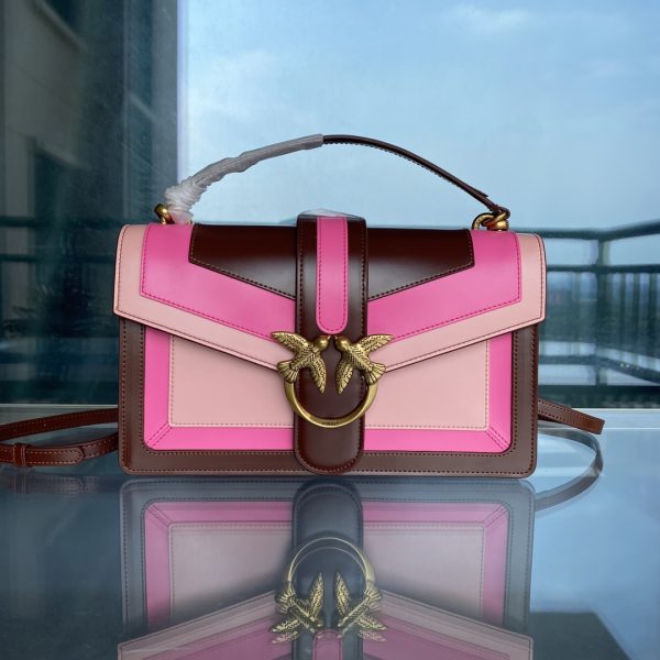 PINKO Swallow Bag 2021 Autumn and Winter New Arrival Color Matching Color Contrast Chain Bag One Shoulder Diagonal Bag Dionysus A