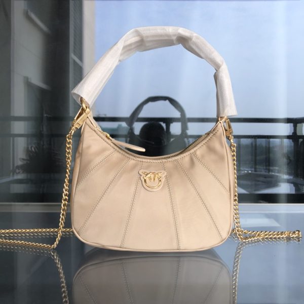 PINKO autumn and winter half-moon portable underarm crossbody bag 1P22FDY7K3 A