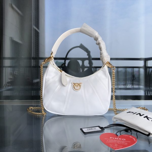 PINKO autumn and winter half-moon portable underarm crossbody bag 1P22FDY7K3 C