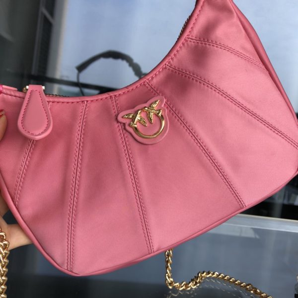 PINKO autumn and winter half-moon portable underarm crossbody bag 1P22FDY7K3 G - Image 6