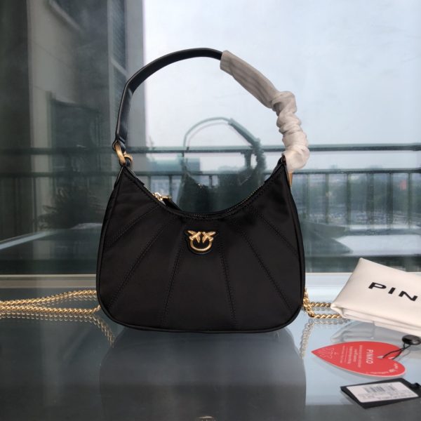 PINKO autumn and winter half-moon portable underarm crossbody bag 1P22FDY7K3 D