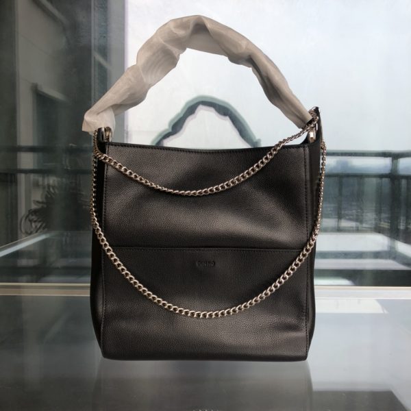 Pinko Quality Control Swallow Bag New Top Layer Cowhide Double Shoulder Strap Capacity Super Large B