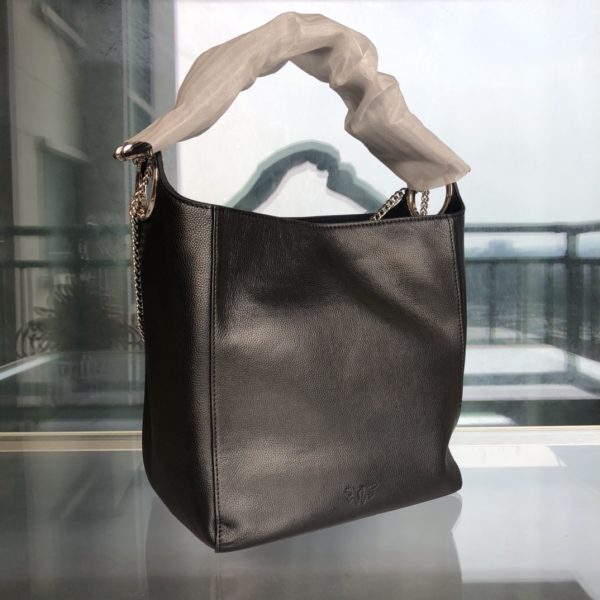 Pinko Quality Control Swallow Bag New Top Layer Cowhide Double Shoulder Strap Capacity Super Large B - Image 5
