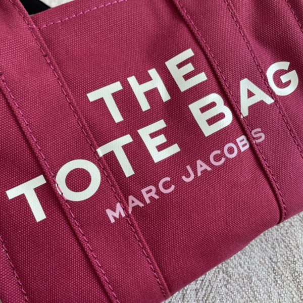 Marc Jacobs Canvas Shopping Bag New Style With Long Shoulder Strap Detachable Adjustable Fashion Simple Dust Bag Red - Image 4