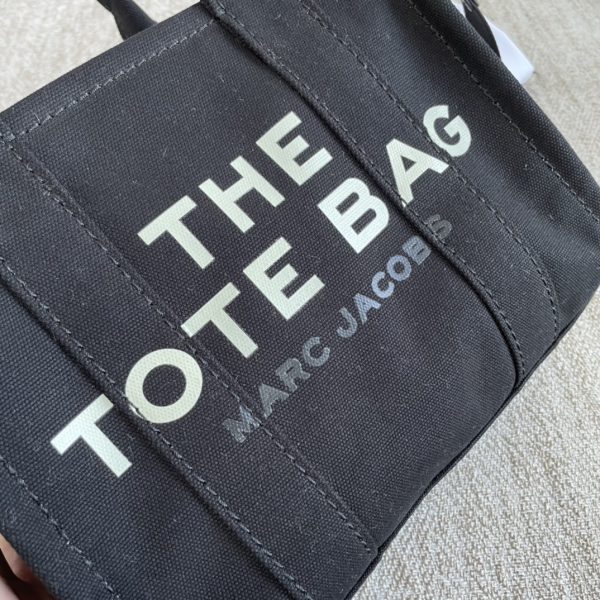Marc Jacobs Canvas Shopping Bag New Style With Long Shoulder Strap Detachable Adjustable Fashion Simple Dust Bag Black - Image 5