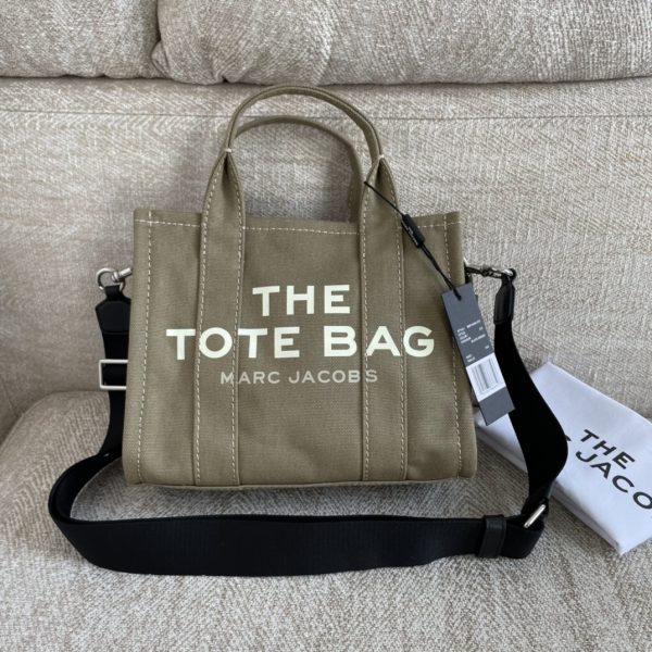 Marc Jacobs Canvas Shopping Bag New Style With Long Shoulder Strap Detachable Adjustable Fashion Simple Dust Bag A