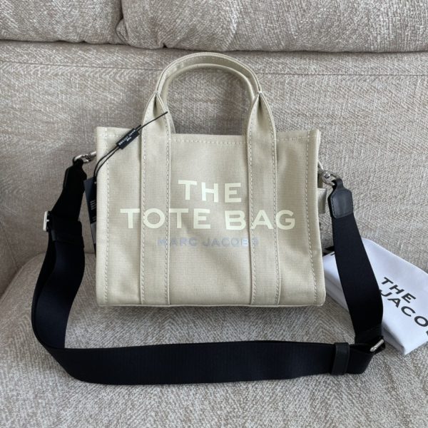 Marc Jacobs Canvas Shopping Bag New Style With Long Shoulder Strap Detachable Adjustable Fashion Simple Dust Bag B