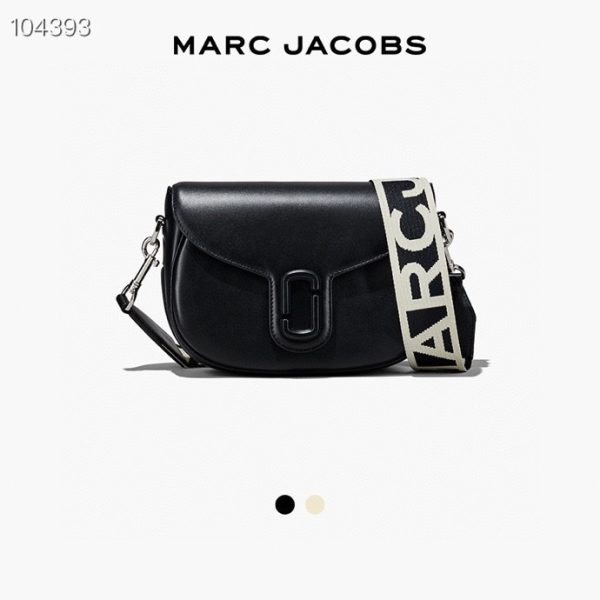 Arc Jacobs Shoulder Messenger Bag New Leather Shoulder Strap Detachable Adjustable Length Black