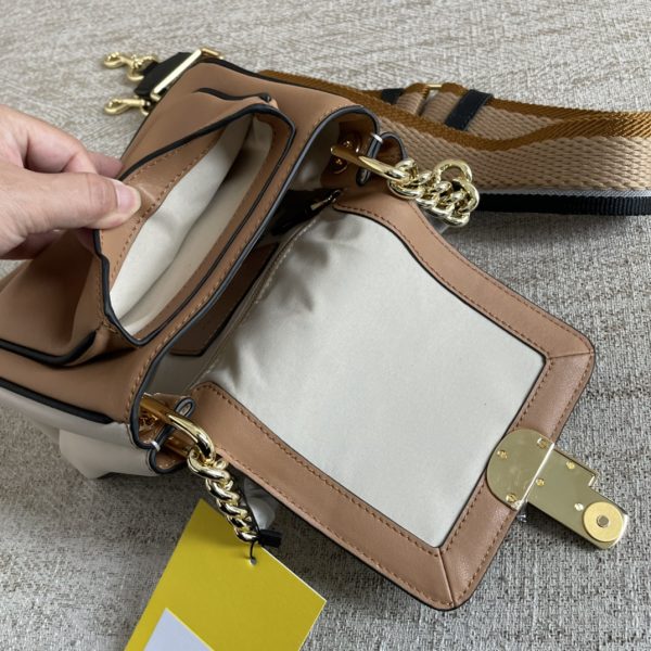 The Latest Glossy Calfskin Cross-Body Bag With Mj Shoulder Strap Is Detachable And Adjustable In Length And Dust Bag Brown - Image 7