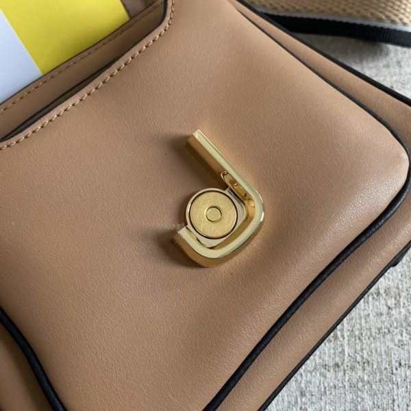 The Latest Glossy Calfskin Cross-Body Bag With Mj Shoulder Strap Is Detachable And Adjustable In Length And Dust Bag Brown - Image 8
