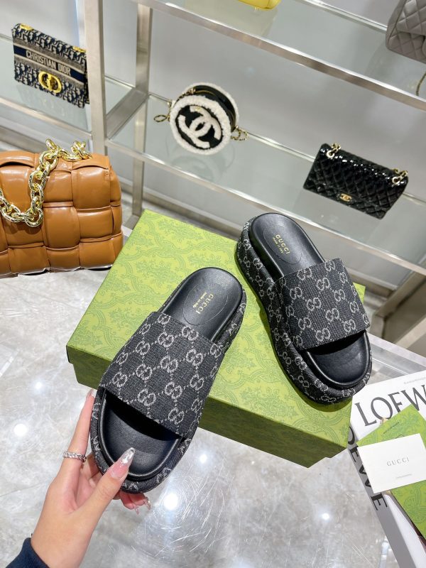 2024 Gucci High Edition latest limited edition platform slippers - Image 4