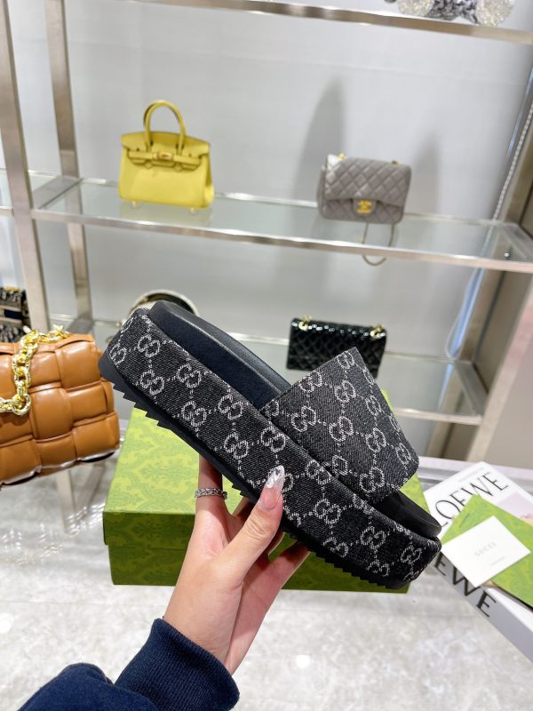 2024 Gucci High Edition latest limited edition platform slippers - Image 5