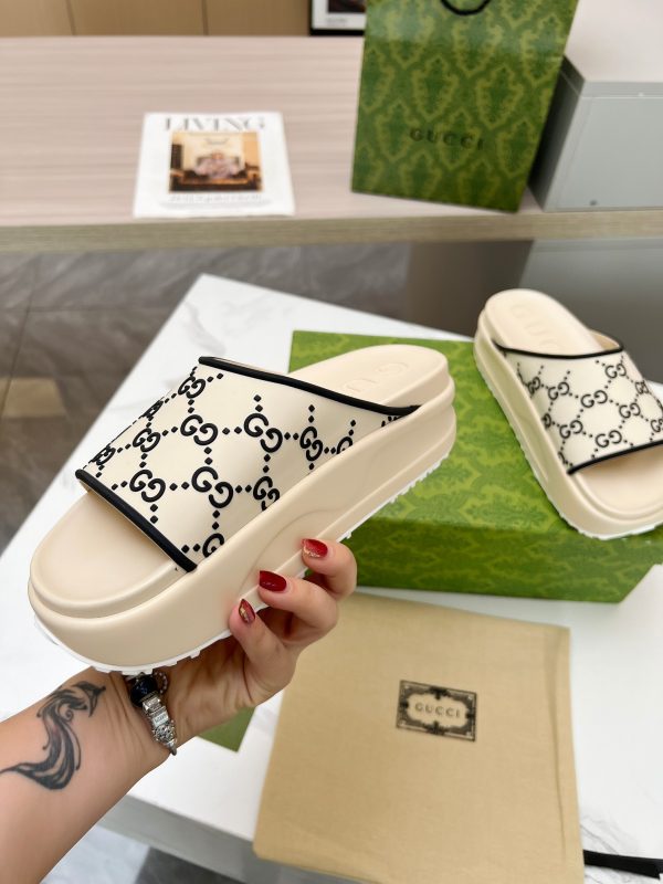 Gucci ice cream platform slippers A - Image 6