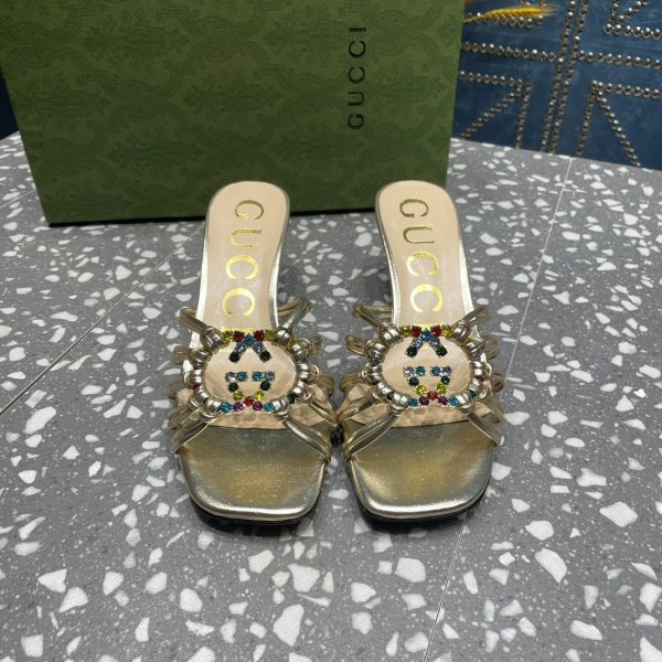 Gucci's new summer crystal-embellished hand-woven sandals A