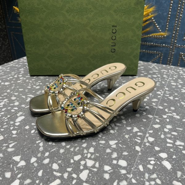 Gucci's new summer crystal-embellished hand-woven sandals A - Image 3