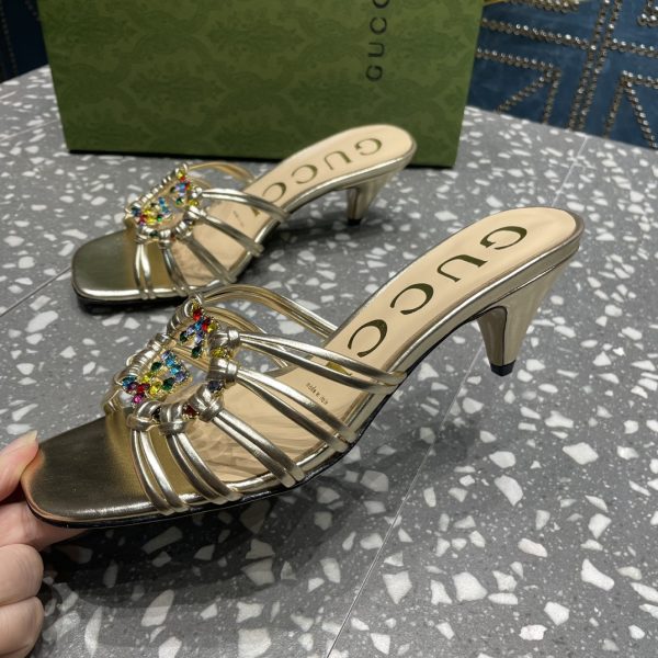 Gucci's new summer crystal-embellished hand-woven sandals A - Image 4