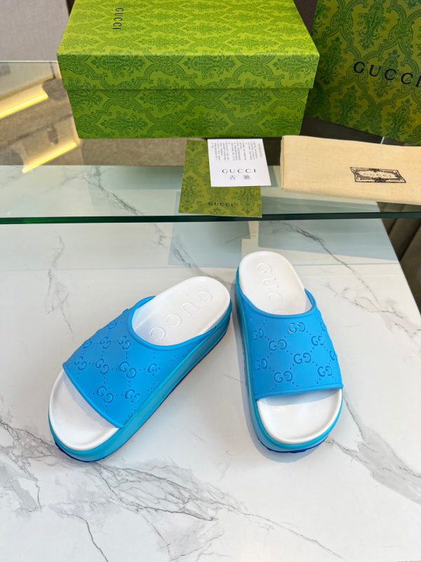 Gucci ice cream platform slippers blue - Image 3