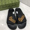 Gucci men's and women's homobian Gudgem slippers sandals black