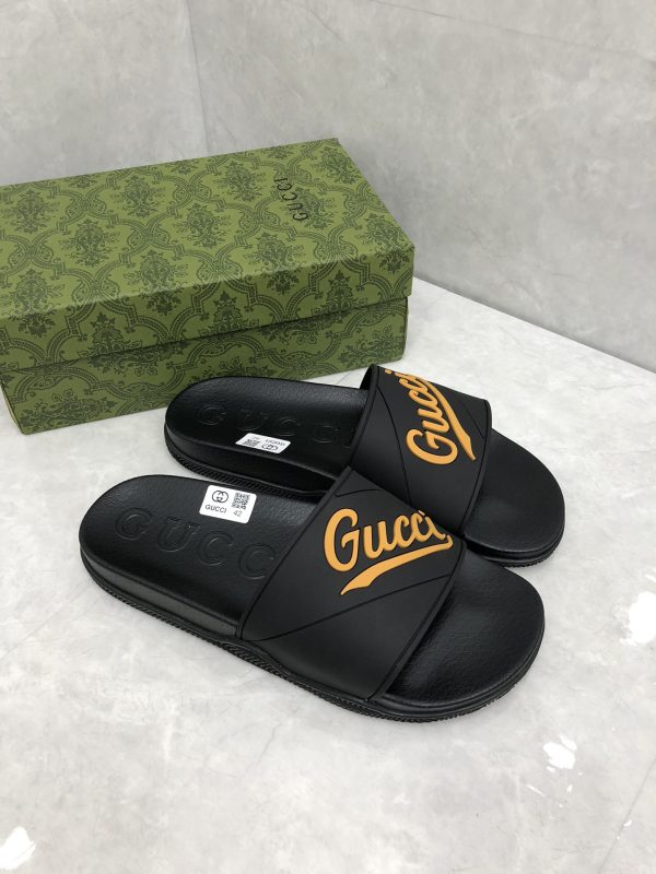 Gucci men's and women's homobian Gudgem slippers sandals black - Image 3