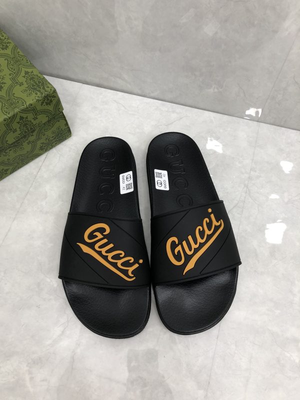 Gucci men's and women's homobian Gudgem slippers sandals black - Image 5