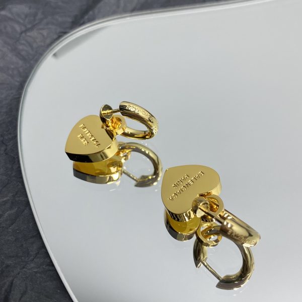 Balenciaga  Engraved Heart Earrings