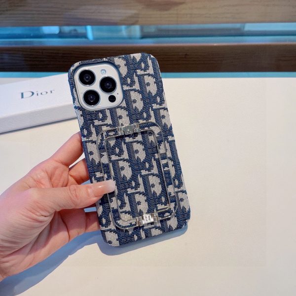 Embroidered fabric phone case H buckle wrist phone case square buckle can be used as a stand
