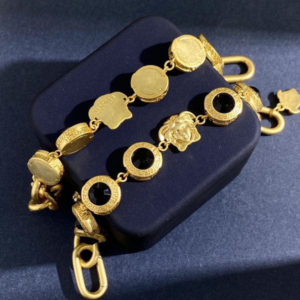 Versace Ancient Greek Style Fashion Personality Round Multi-Piece Asymmetrical Bracelet