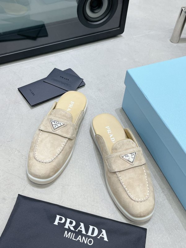Couples Prada 2023 latest loafers half slippers H - Image 5