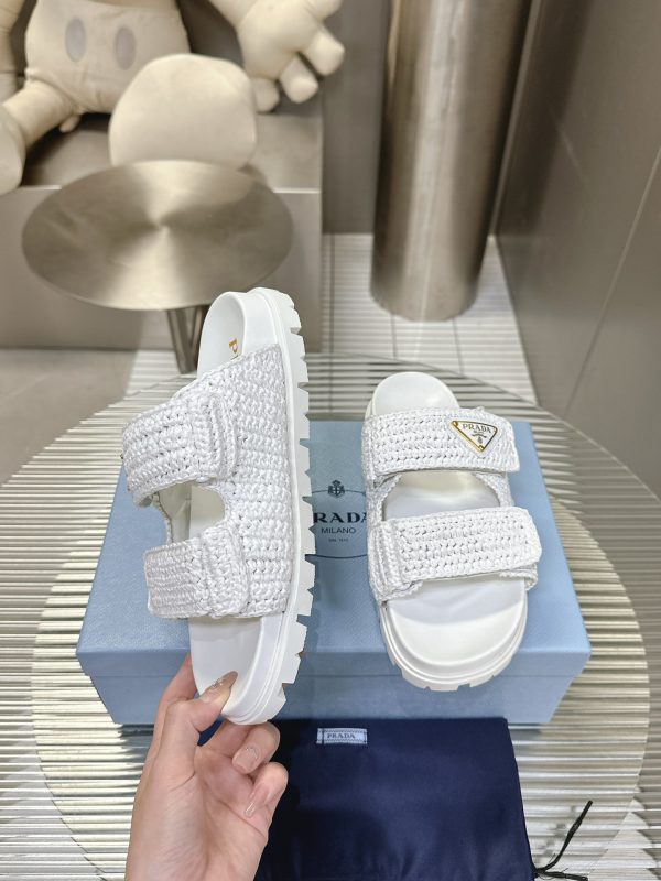 Prada 24S macaroon ceiling woven sandals B - Image 3