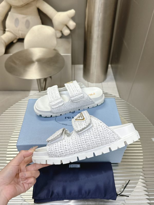 Prada 24S macaroon ceiling woven sandals B - Image 5