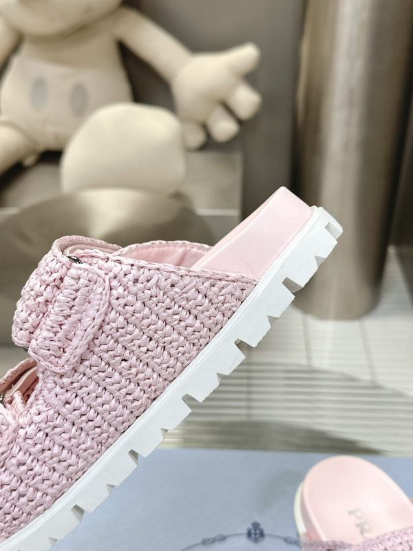 Prada 24S macaroon ceiling woven sandals C - Image 6