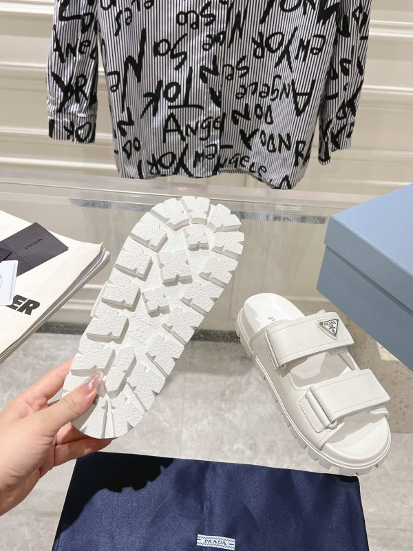 Prada Spring/Summer 2024 New Sandals Double-breasted/Velcro slippers for couples B - Image 9
