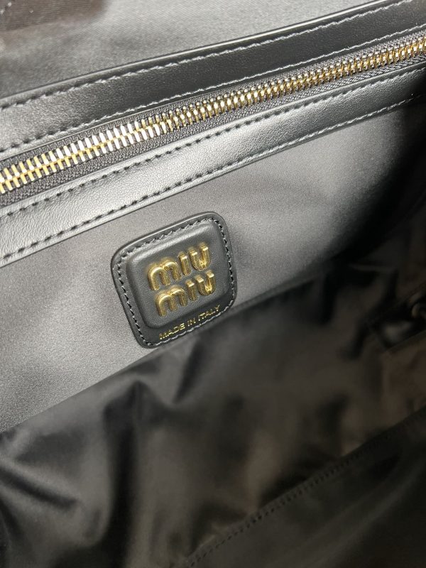Miumiu New Upgrade Long Handle Briefcase Black 5BB117 - Image 8